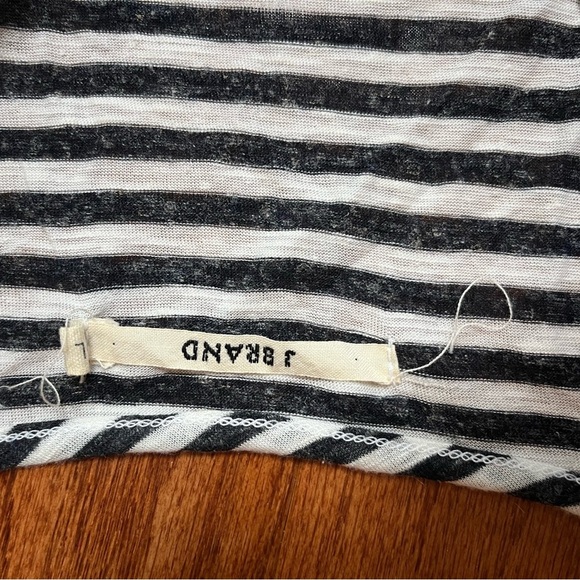 J brand Striped dark gray and White Tank Top women’s size medium - Picture 3 of 8